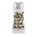 Racerback Dress — “She Prays She Waits She Trusts She Receives” Inspirational Christian Dress