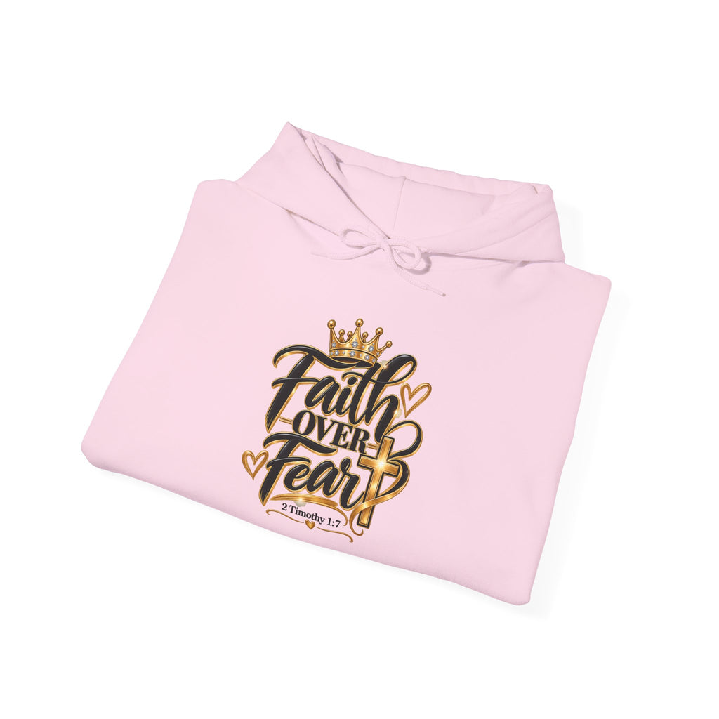 Faith Over Fear Hoodie – Inspirational Christian Crown Sweatshirt