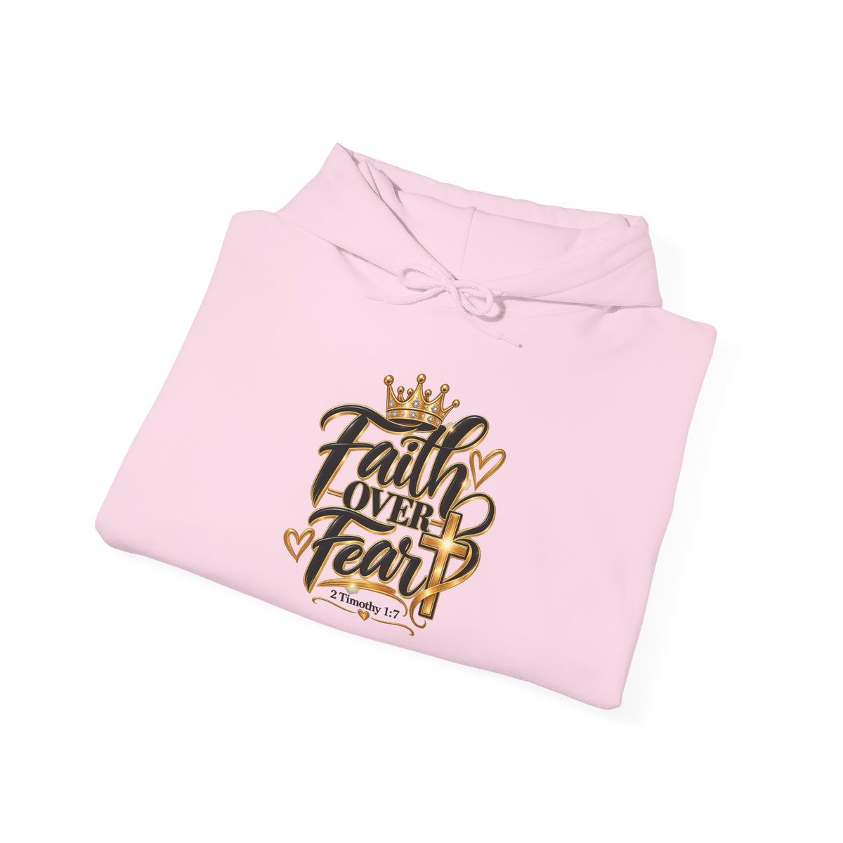 Faith Over Fear Hoodie – Inspirational Christian Crown Sweatshirt