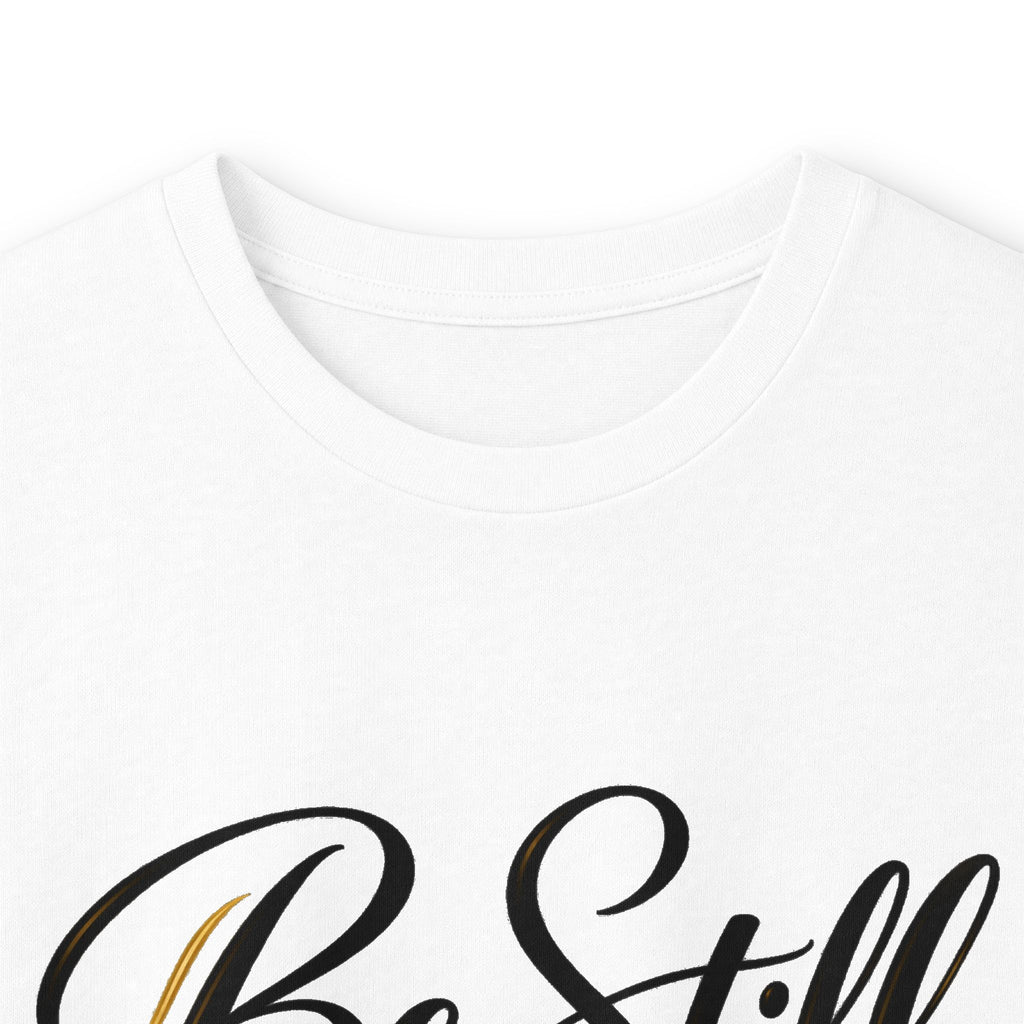 Long Sleeve Tee — "Be Still and Know That I Am God" Inspirational Scripture Shirt