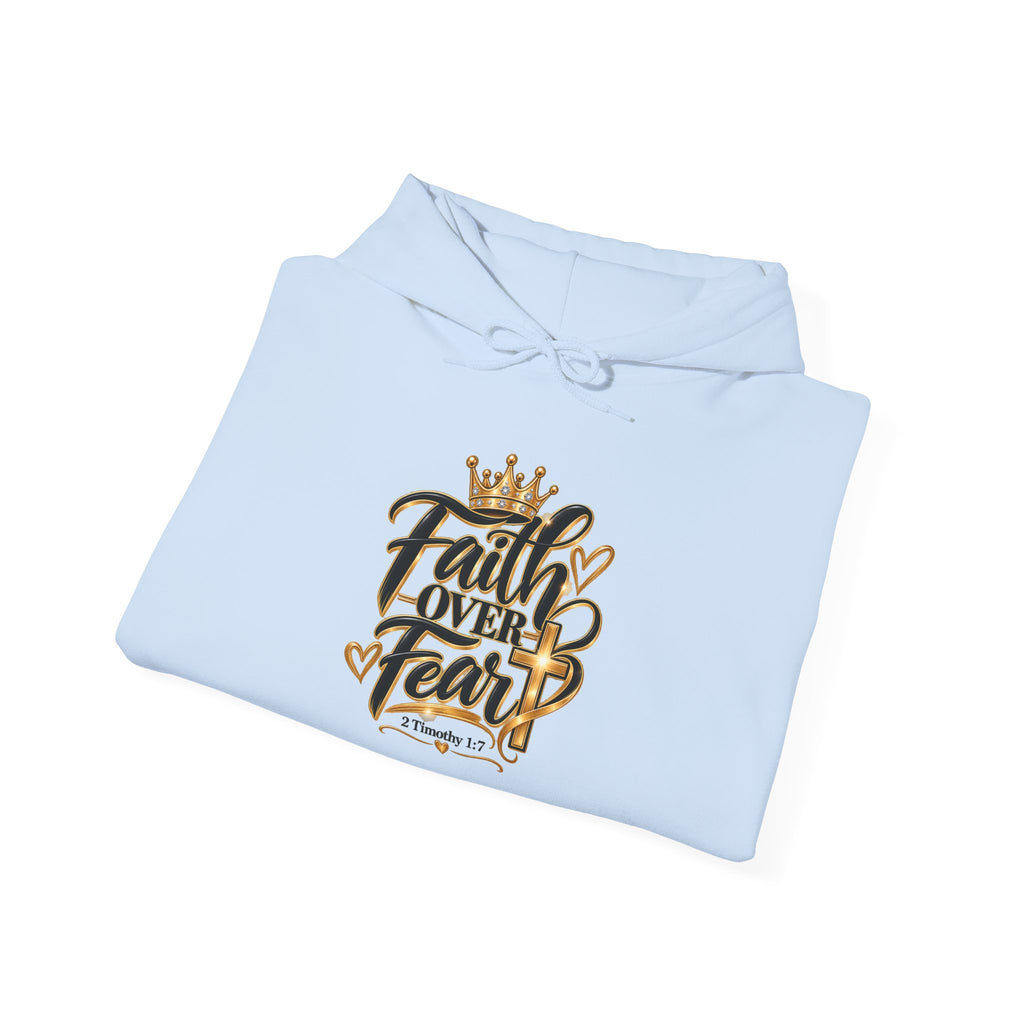Faith Over Fear Hoodie – Inspirational Christian Crown Sweatshirt