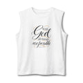 Faith Muscle Tank — "With God All Things Are Possible" Inspirational Tank Top