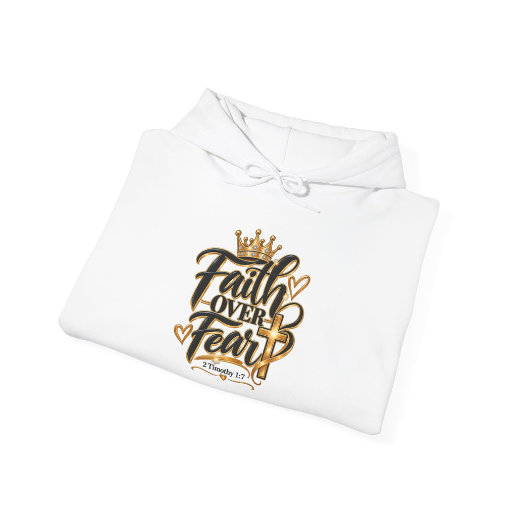 Faith Over Fear Hoodie – Inspirational Christian Crown Sweatshirt