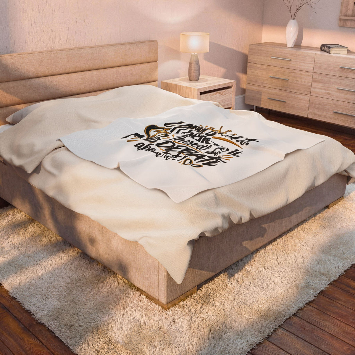 Faith Quote Velveteen Blanket — "God Said It, I Believe It" Christian Throw